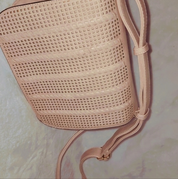 Francesca's Nola Perforated Saddle Crossbody Purse - Picture 2 of 5